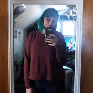 Maroon low back sweater